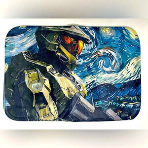 Halo / Master  Chief x Vincent Van Gogh’s The Starry Night - Floor / Door Mat ✨